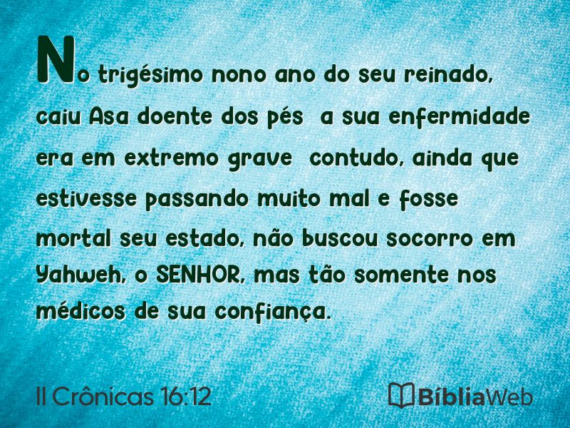 II Crônicas 16:12 em imagem para compartilhar