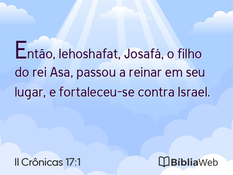 II Crônicas 17:1 em imagem para compartilhar
