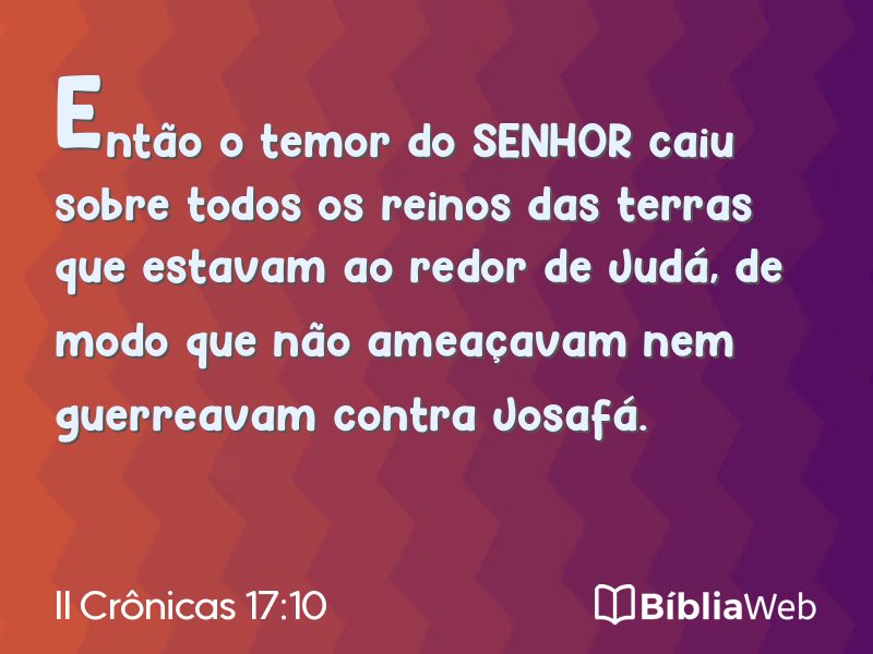 II Crônicas 17:10 em imagem para compartilhar