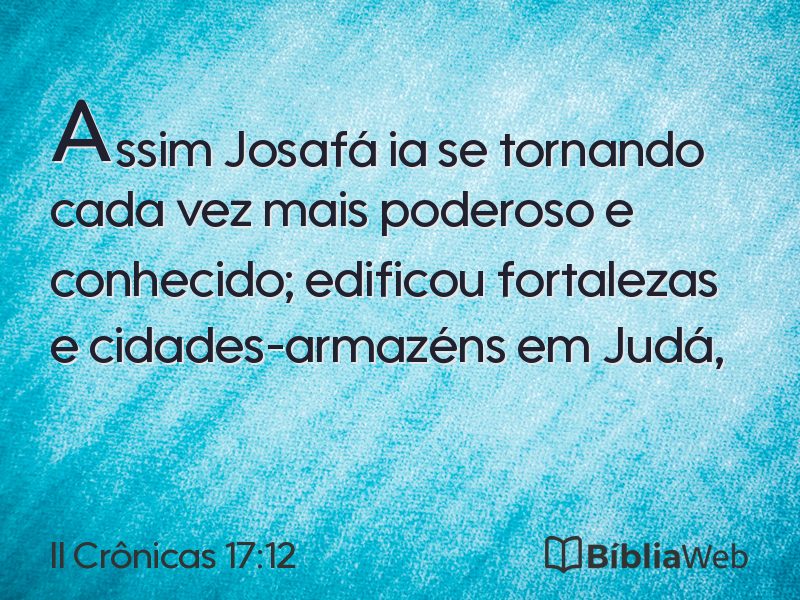 II Crônicas 17:12 em imagem para compartilhar