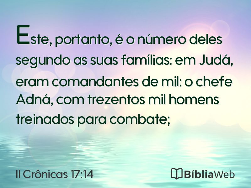 II Crônicas 17:14 em imagem para compartilhar