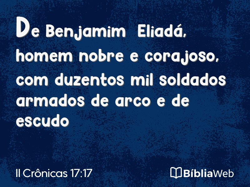 II Crônicas 17:17 em imagem para compartilhar