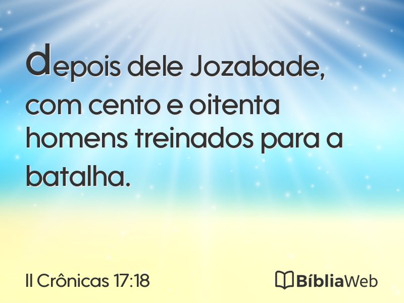 II Crônicas 17:18 em imagem para compartilhar