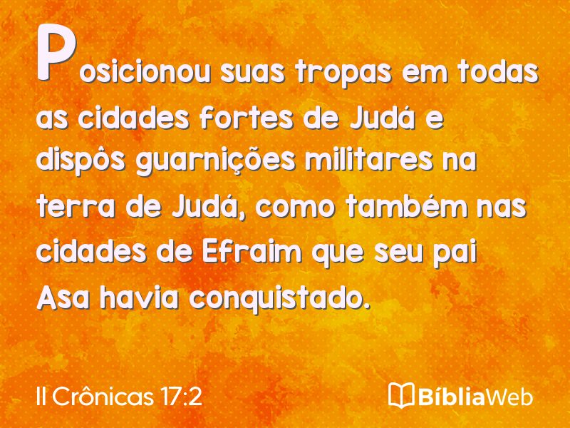 II Crônicas 17:2 em imagem para compartilhar