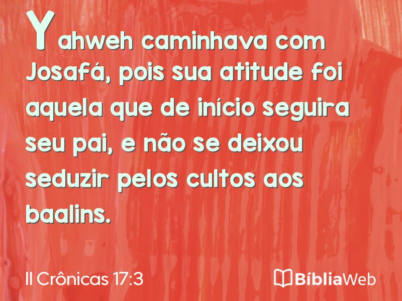 II Crônicas 17:3 em imagem para compartilhar