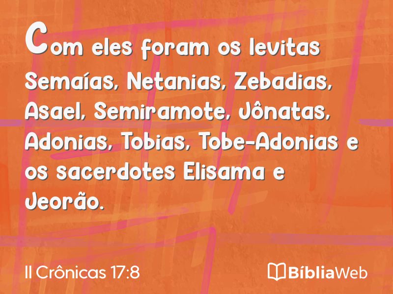 II Crônicas 17:8 em imagem para compartilhar