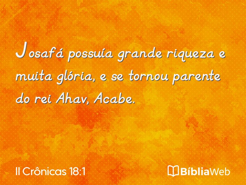 II Crônicas 18:1 em imagem para compartilhar