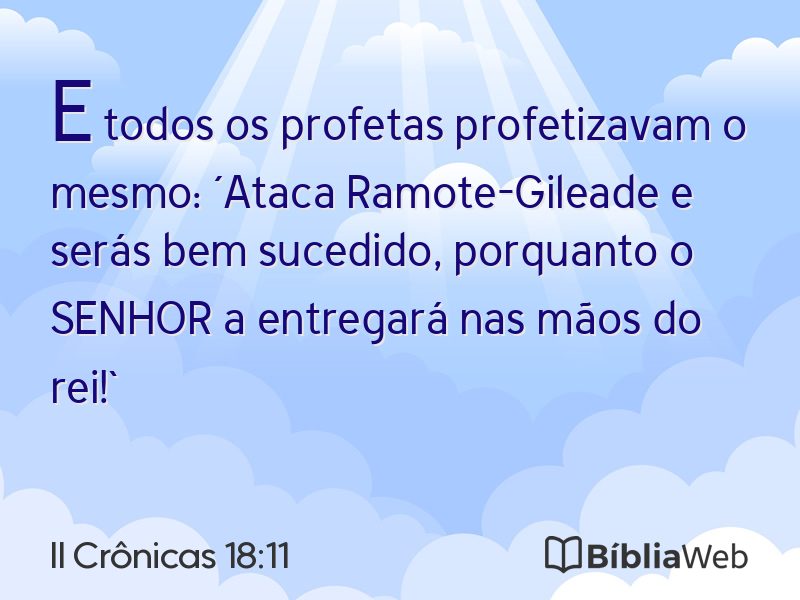 II Crônicas 18:11 em imagem para compartilhar