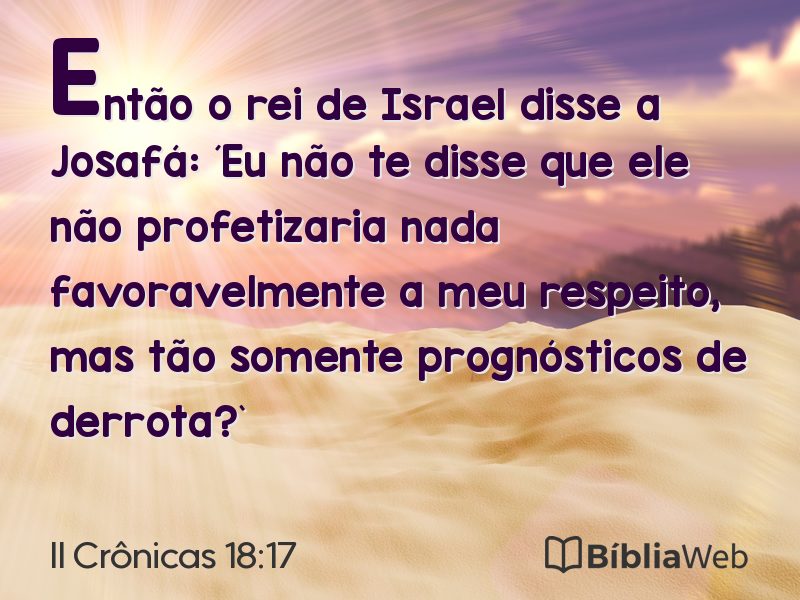 II Crônicas 18:17 em imagem para compartilhar