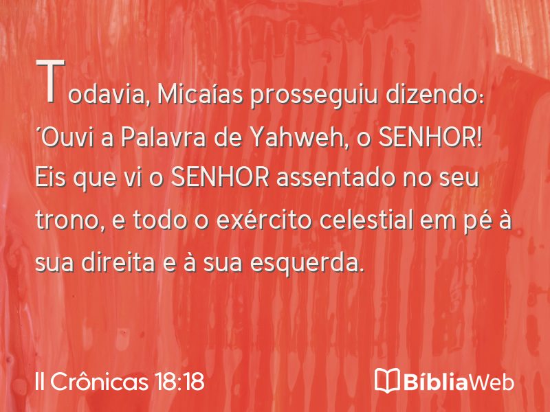 II Crônicas 18:18 em imagem para compartilhar