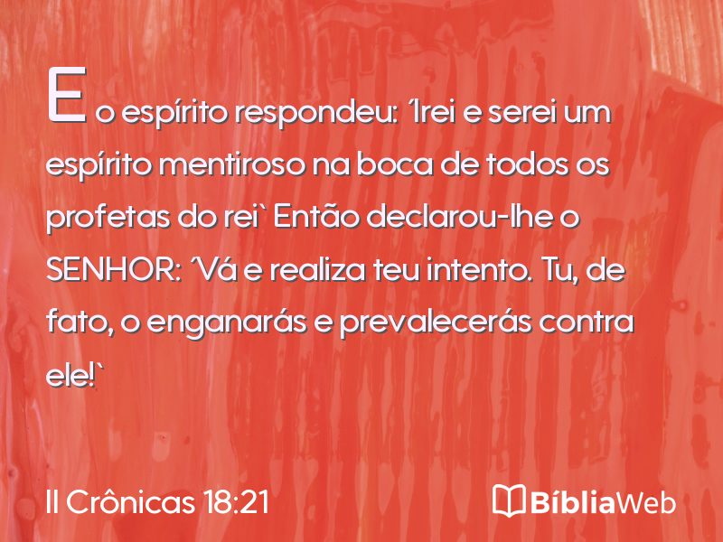 II Crônicas 18:21 em imagem para compartilhar