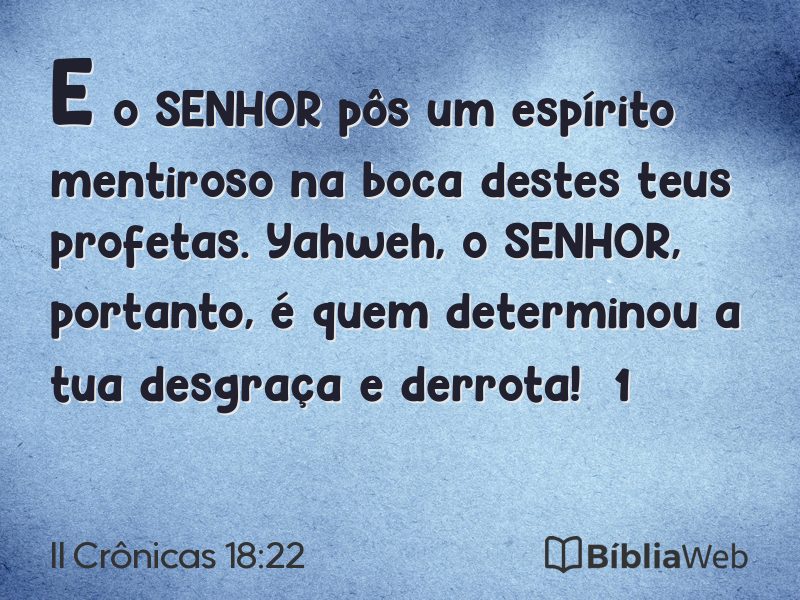 II Crônicas 18:22 em imagem para compartilhar