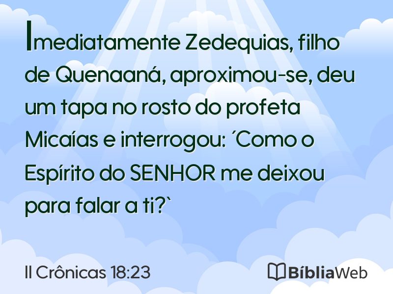 II Crônicas 18:23 em imagem para compartilhar