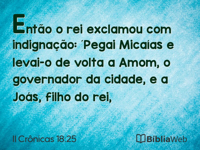 II Crônicas 18:25 em imagem para compartilhar