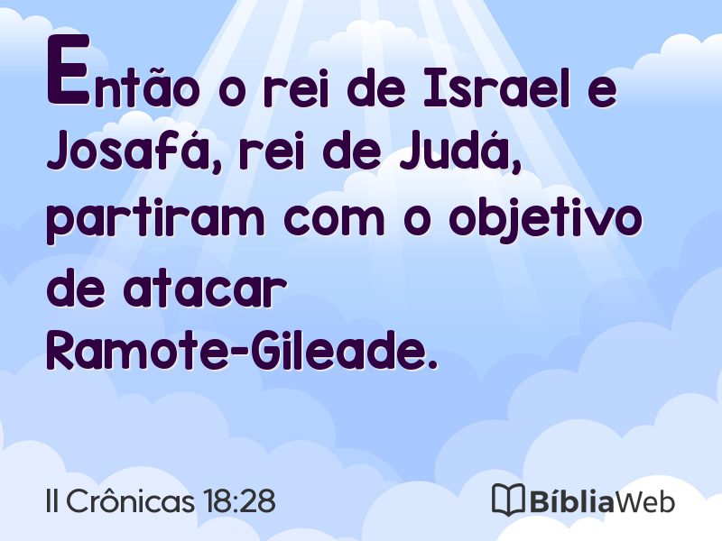 II Crônicas 18:28 em imagem para compartilhar