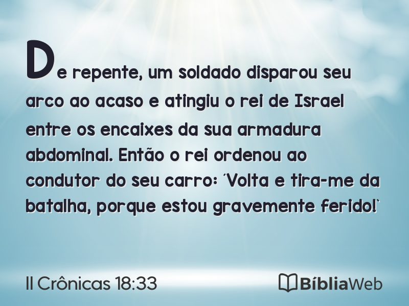 II Crônicas 18:33 em imagem para compartilhar