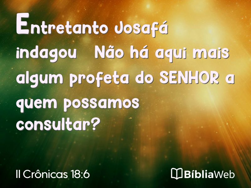 II Crônicas 18:6 em imagem para compartilhar