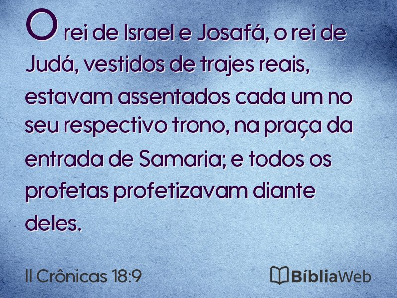 II Crônicas 18:9 em imagem para compartilhar