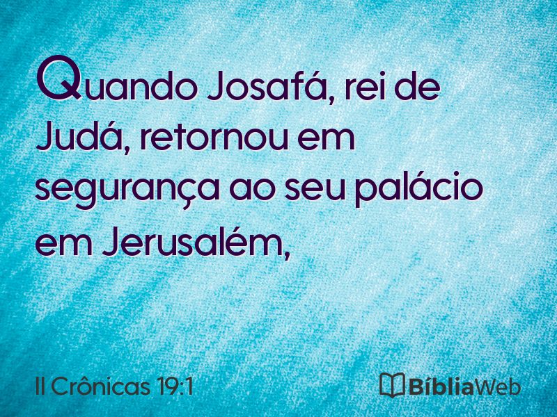 II Crônicas 19:1 em imagem para compartilhar