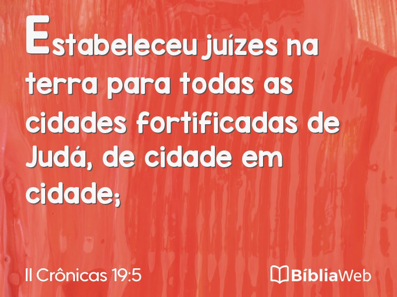 II Crônicas 19:5 em imagem para compartilhar