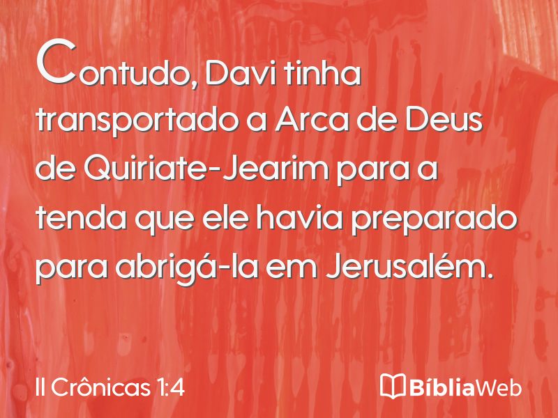 II Crônicas 1:4 em imagem para compartilhar