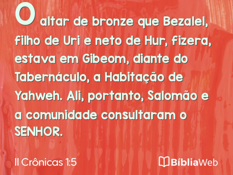 II Crônicas 1:5 em imagem para compartilhar