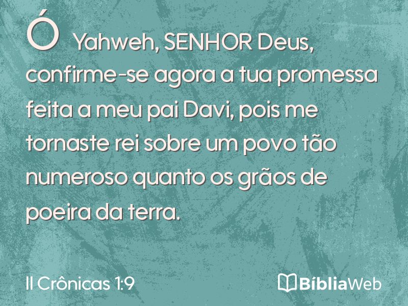 II Crônicas 1:9 em imagem para compartilhar