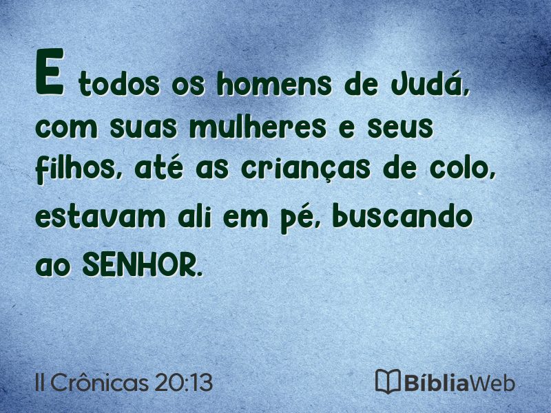 II Crônicas 20:13 em imagem para compartilhar