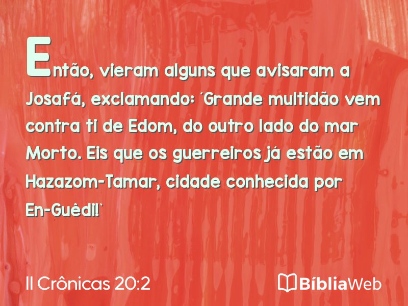 II Crônicas 20:2 em imagem para compartilhar