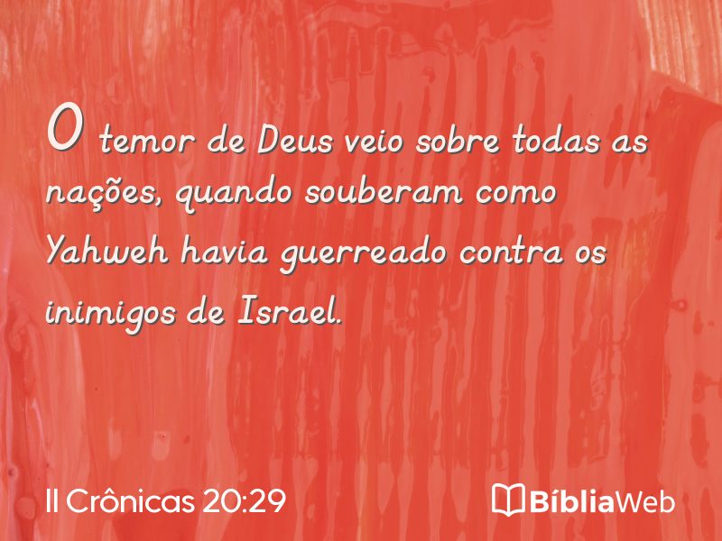II Crônicas 20:29 em imagem para compartilhar