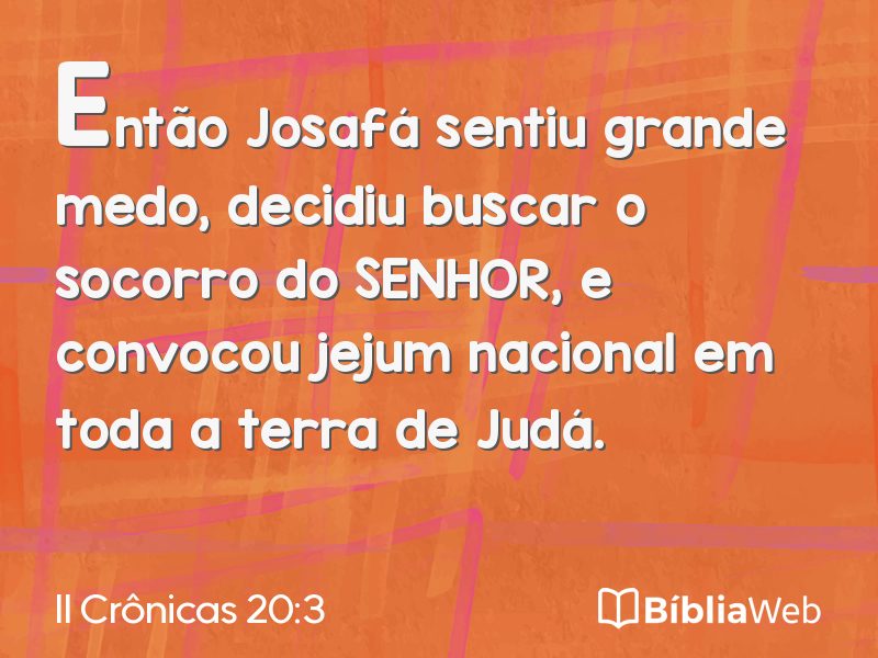 II Crônicas 20:3 em imagem para compartilhar