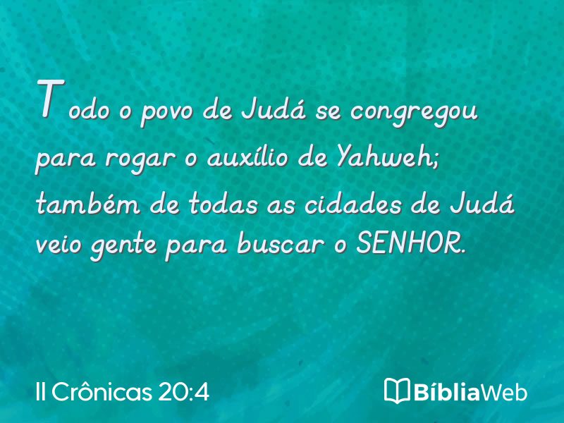 II Crônicas 20:4 em imagem para compartilhar