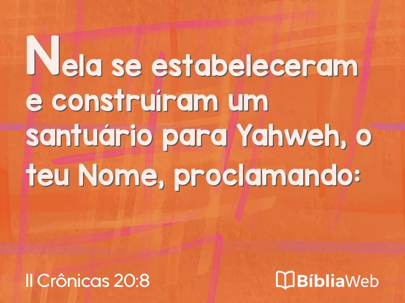 II Crônicas 20:8 em imagem para compartilhar