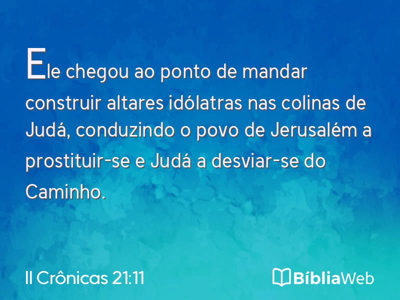 II Crônicas 21:11 em imagem para compartilhar