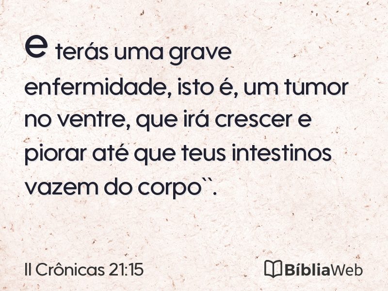 II Crônicas 21:15 em imagem para compartilhar