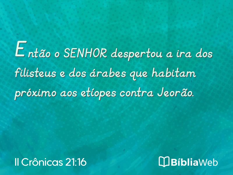 II Crônicas 21:16 em imagem para compartilhar