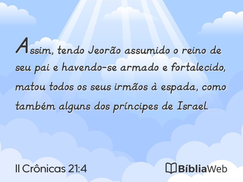 II Crônicas 21:4 em imagem para compartilhar