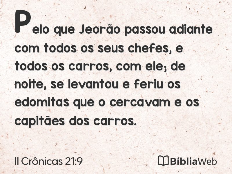 II Crônicas 21:9 em imagem para compartilhar