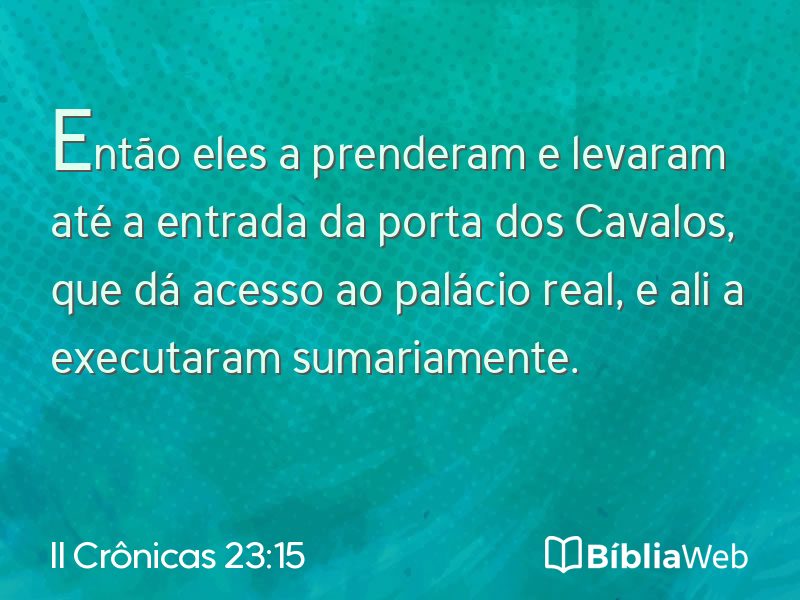II Crônicas 23:15 em imagem para compartilhar
