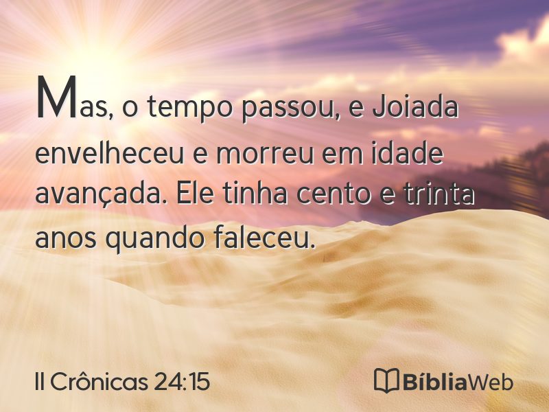 II Crônicas 24:15 em imagem para compartilhar