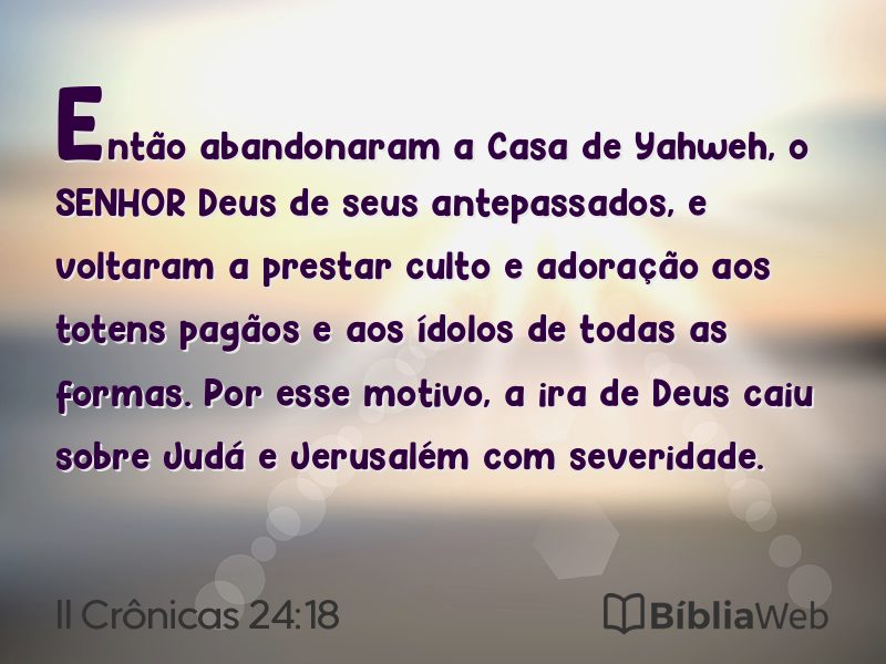 II Crônicas 24:18 em imagem para compartilhar