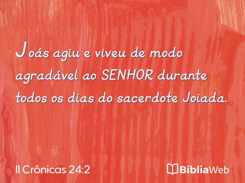 II Crônicas 24:2 em imagem para compartilhar