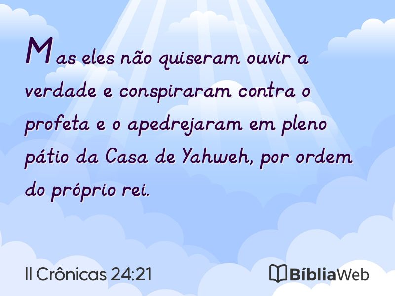 II Crônicas 24:21 em imagem para compartilhar