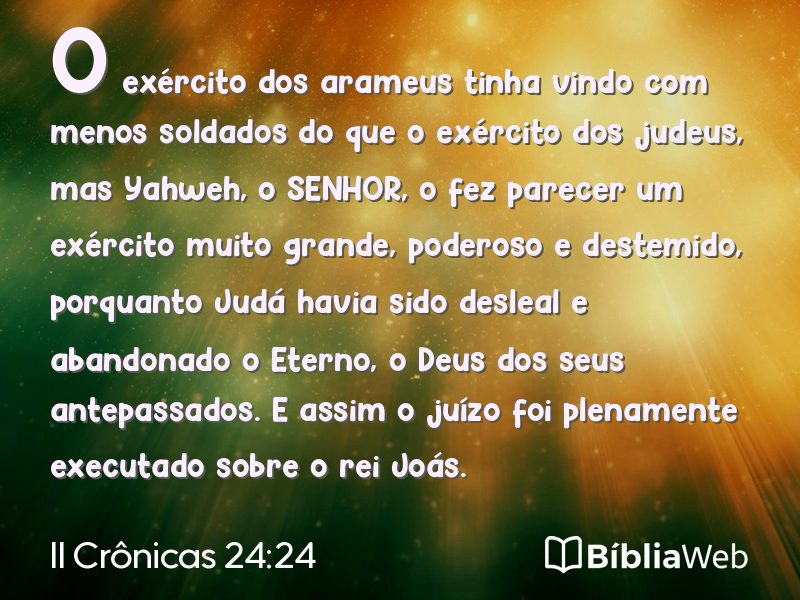 II Crônicas 24:24 em imagem para compartilhar