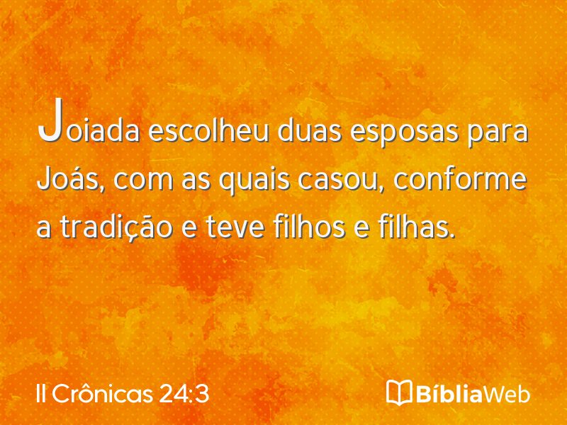 II Crônicas 24:3 em imagem para compartilhar