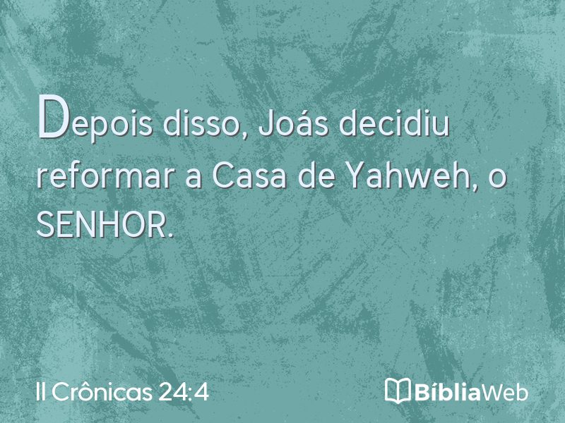 II Crônicas 24:4 em imagem para compartilhar