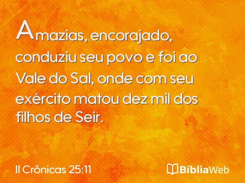 II Crônicas 25:11 em imagem para compartilhar