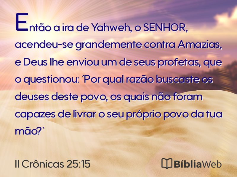 II Crônicas 25:15 em imagem para compartilhar