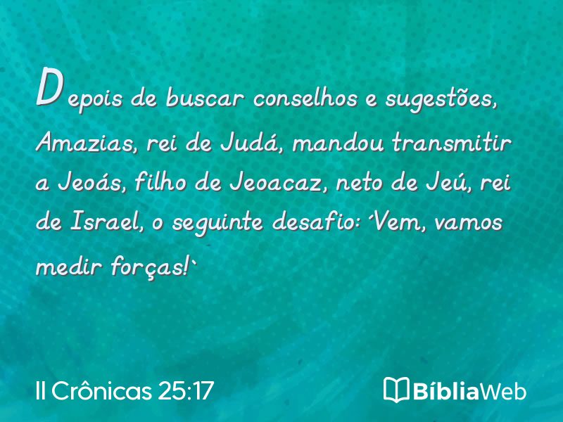 II Crônicas 25:17 em imagem para compartilhar