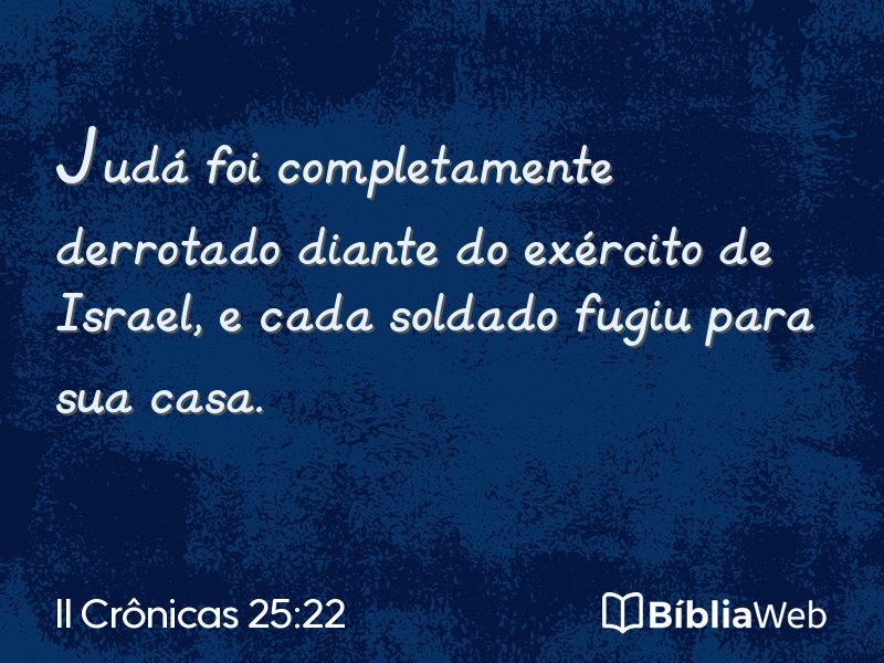 II Crônicas 25:22 em imagem para compartilhar